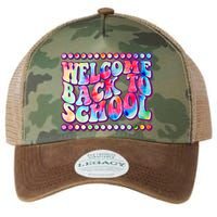Retro 1960s Tie Dye Welcome Back To School Legacy Tie Dye Trucker Hat