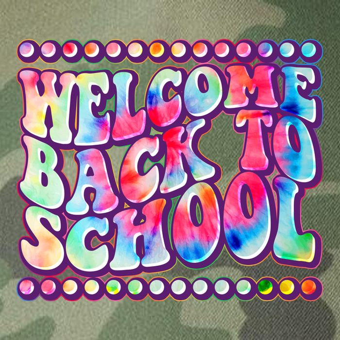 Retro 1960s Tie Dye Welcome Back To School Legacy Tie Dye Trucker Hat