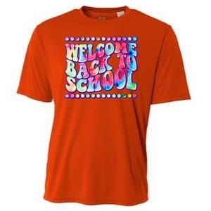 Retro 1960s Tie Dye Welcome Back To School Cooling Performance Crew T-Shirt