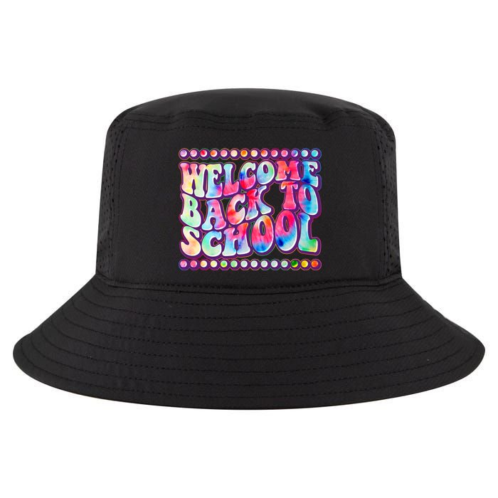 Retro 1960s Tie Dye Welcome Back To School Cool Comfort Performance Bucket Hat