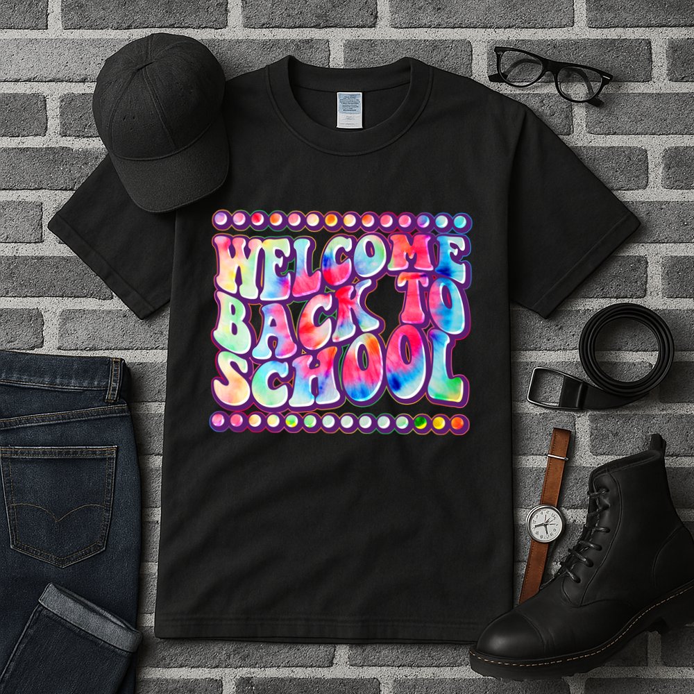 Retro 1960s Tie Dye Welcome Back To School Tall T-Shirt