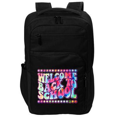 Retro 1960s Tie Dye Welcome Back To School Impact Tech Backpack