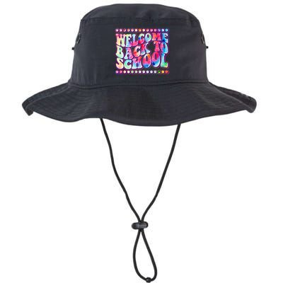 Retro 1960s Tie Dye Welcome Back To School Bucket Hat