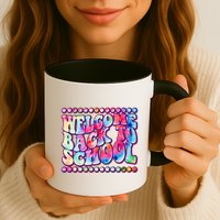 Retro 1960s Tie Dye Welcome Back To School Mug