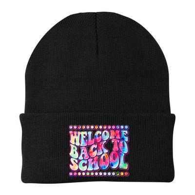 Retro 1960s Tie Dye Welcome Back To School Beanie