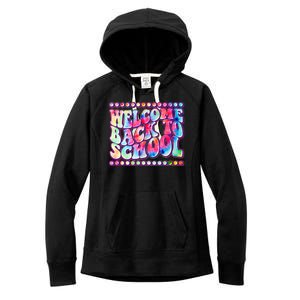 Retro 1960s Tie Dye Welcome Back To School Women's Fleece Hoodie