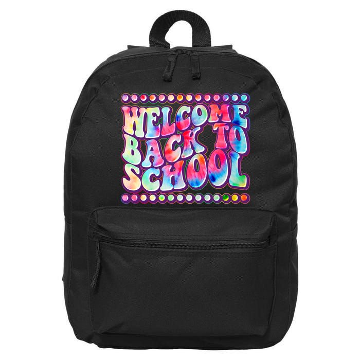 Retro 1960s Tie Dye Welcome Back To School 16 in Basic Backpack