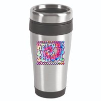 Retro 1960s Tie Dye Welcome Back To School 16oz Travel Tumbler