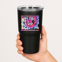 Retro 1960s Tie Dye Welcome Back To School Tumbler