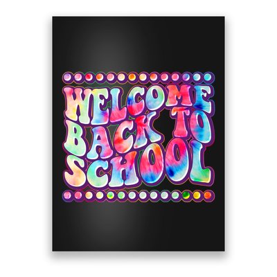 Retro 1960s Tie Dye Welcome Back To School Poster