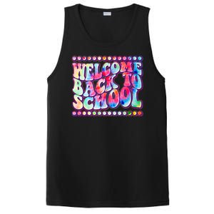 Retro 1960s Tie Dye Welcome Back To School PosiCharge Competitor Tank