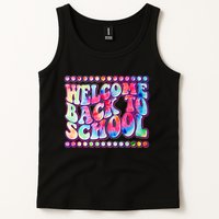 Retro 1960s Tie Dye Welcome Back To School Tank Top