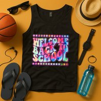 Retro 1960s Tie Dye Welcome Back To School Tank Top