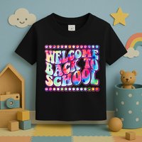 Retro 1960s Tie Dye Welcome Back To School Toddler T-Shirt