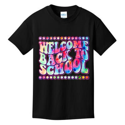 Retro 1960s Tie Dye Welcome Back To School Kids T-Shirt