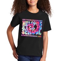 Retro 1960s Tie Dye Welcome Back To School Kids T-Shirt