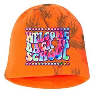 Retro 1960s Tie Dye Welcome Back To School Kati - Camo Knit Beanie