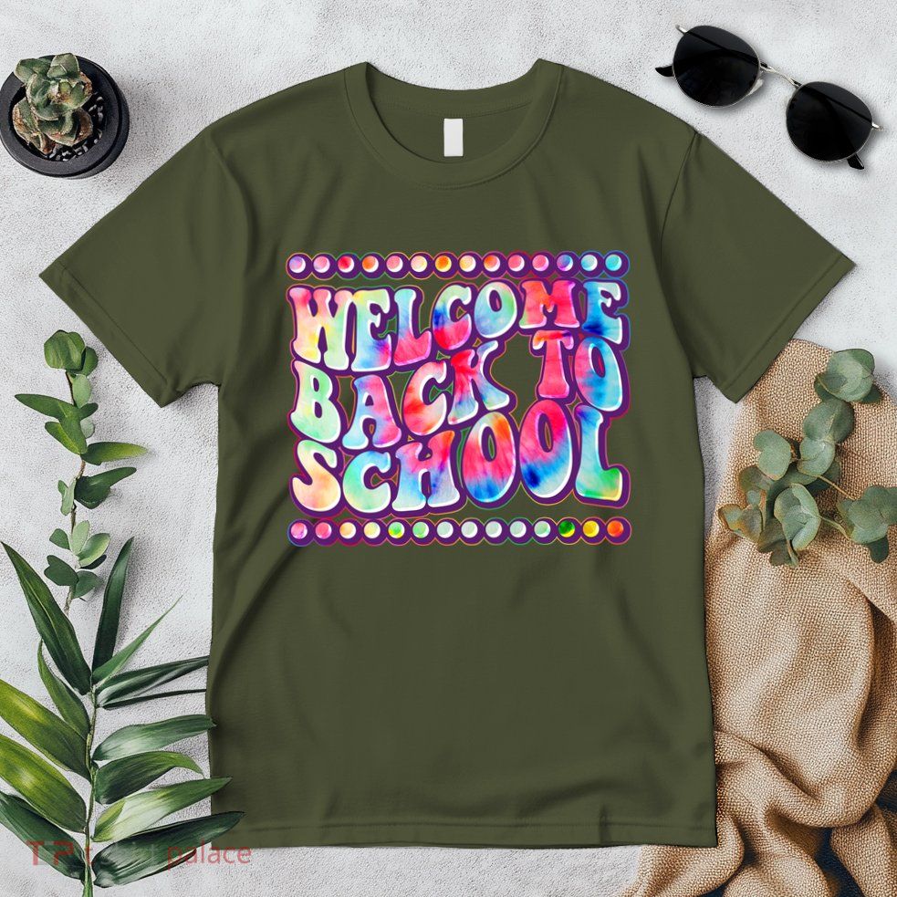 Retro 1960s Tie Dye Welcome Back To School Premium T-Shirt