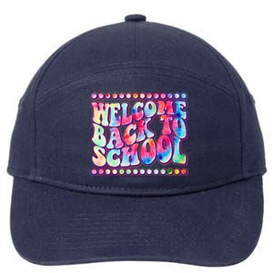 Retro 1960s Tie Dye Welcome Back To School 7-Panel Snapback Hat