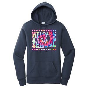 Retro 1960s Tie Dye Welcome Back To School Women's Pullover Hoodie