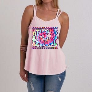 Retro 1960s Tie Dye Welcome Back To School Women's Strappy Tank