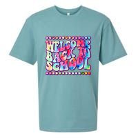Retro 1960s Tie Dye Welcome Back To School Sueded Cloud Jersey T-Shirt
