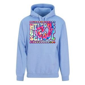 Retro 1960s Tie Dye Welcome Back To School Unisex Surf Hoodie