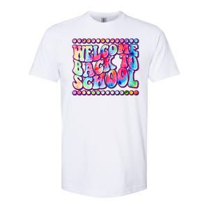 Retro 1960s Tie Dye Welcome Back To School Softstyle CVC T-Shirt