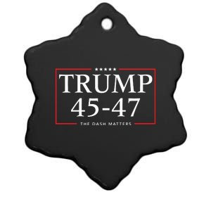 Rattletrap 1776 Trump 45 47 The Dash Matters Graphic Ceramic Star Ornament