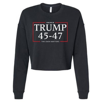 Rattletrap 1776 Trump 45 47 The Dash Matters Graphic Cropped Pullover Crew