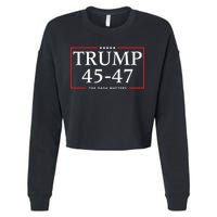 Rattletrap 1776 Trump 45 47 The Dash Matters Graphic Cropped Pullover Crew