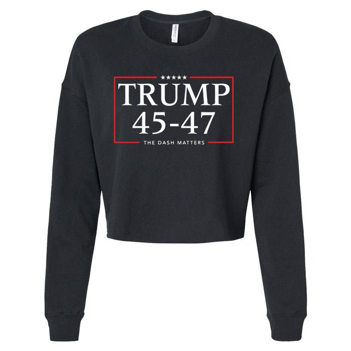 Rattletrap 1776 Trump 45 47 The Dash Matters Graphic Cropped Pullover Crew