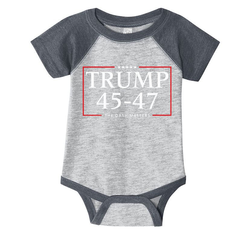 Rattletrap 1776 Trump 45 47 The Dash Matters Graphic Infant Baby Jersey Bodysuit
