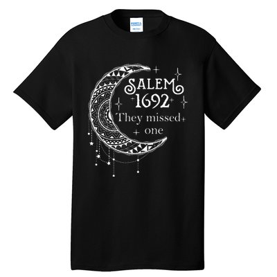 Retro 1692 They Missed One Witch Salem 1692 Halloween Witch Tall T-Shirt