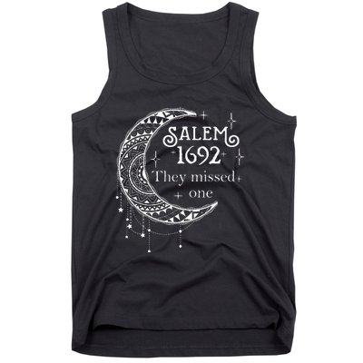 Retro 1692 They Missed One Witch Salem 1692 Halloween Witch Tank Top