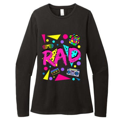 Rad 1980s Vintage Eighties Costume Party Womens CVC Long Sleeve Shirt