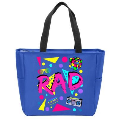 Rad 1980s Vintage Eighties Costume Party Zip Tote Bag