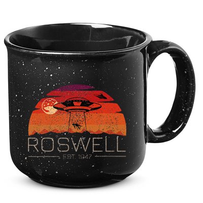 Roswell 1947 Vintage Alien Ufo New Mexico 15oz Campfire Ceramic Mug
