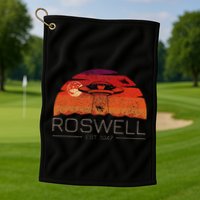 Roswell 1947 Vintage Alien Ufo New Mexico Golf Towel