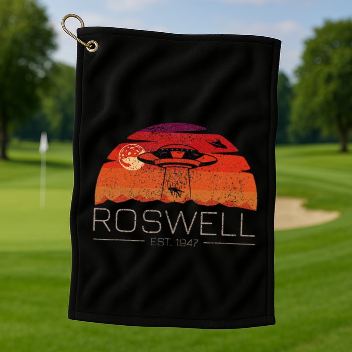Roswell 1947 Vintage Alien Ufo New Mexico Golf Towel