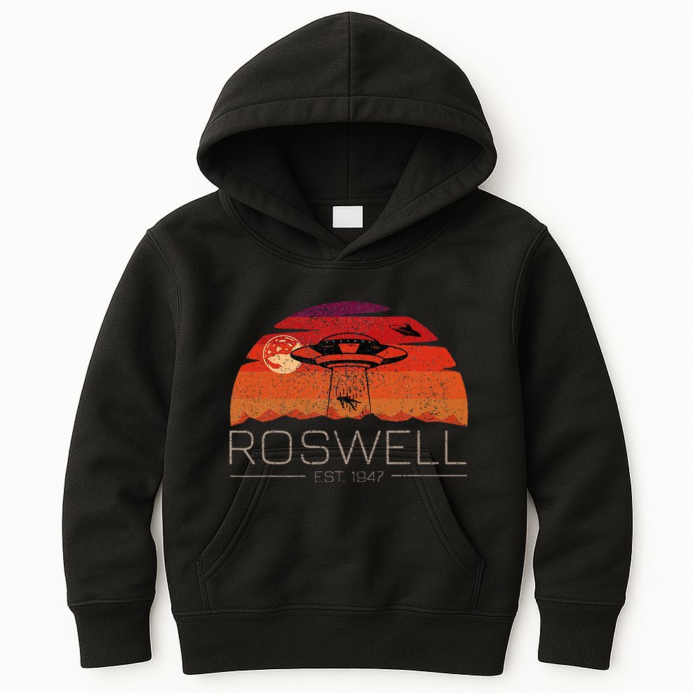 Roswell 1947 Vintage Alien Ufo New Mexico Kids Hoodie