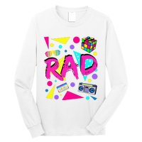 Rad 1980s Vintage Eighties Costume Party Long Sleeve Shirt