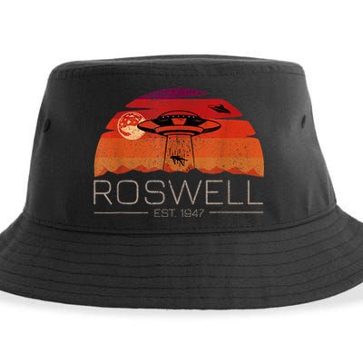 Roswell 1947 Vintage Alien UFO New Mexico Sustainable Bucket Hat