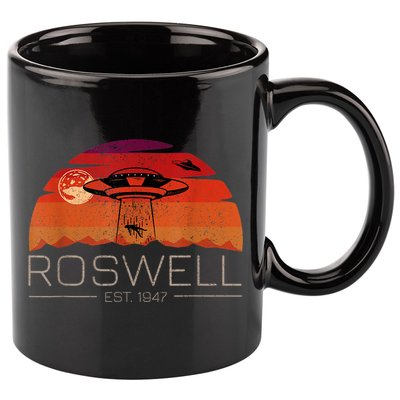 Roswell 1947 Vintage Alien UFO New Mexico 11oz C Handle Ceramic Mug