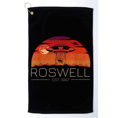 Roswell 1947 Vintage Alien UFO New Mexico Golf Towel