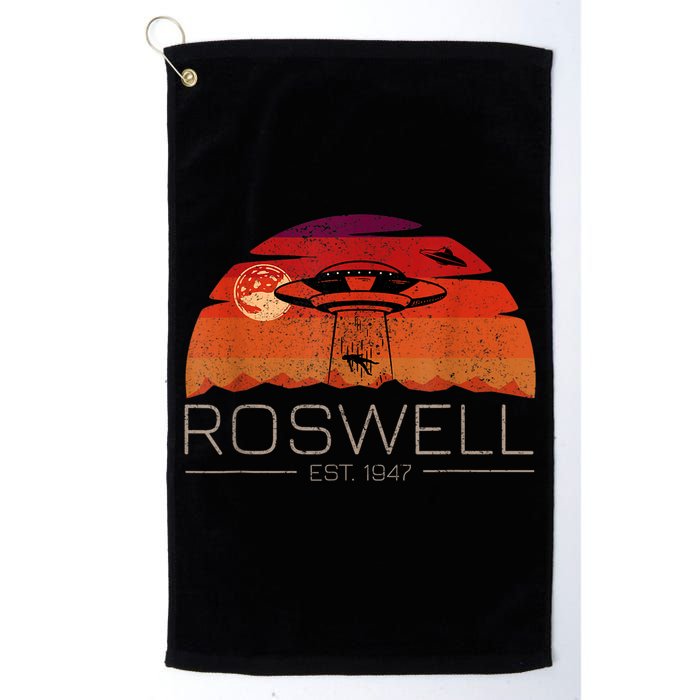 Roswell 1947 Vintage Alien UFO New Mexico Golf Towel