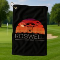 Roswell 1947 Vintage Alien UFO New Mexico Golf Towel