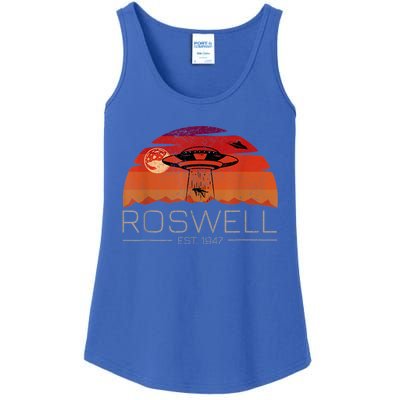 Roswell 1947 Vintage Alien UFO New Mexico Ladies Essential Tank