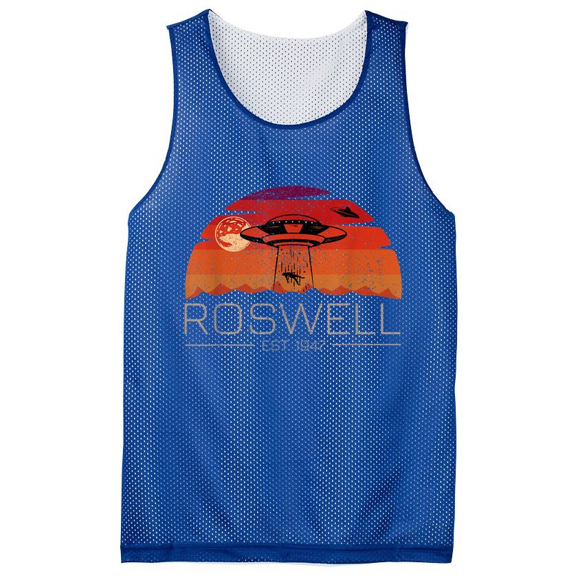 Roswell 1947 Vintage Alien UFO New Mexico Mesh Reversible Basketball Jersey Tank