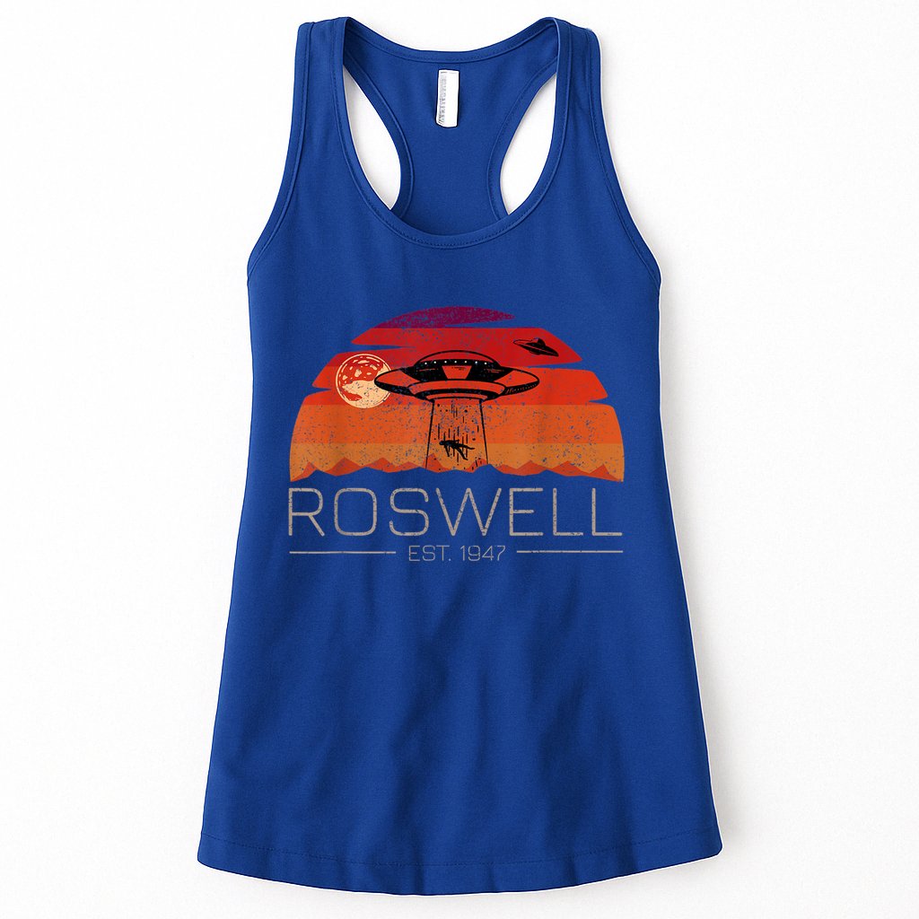 Roswell 1947 Vintage Alien UFO New Mexico Womens Tank Top
